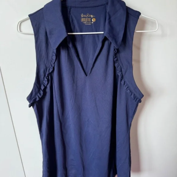 Lilly Pulitzer Navy Sleeveless Top - Picture 2 of 4